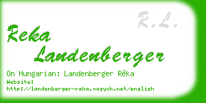 reka landenberger business card